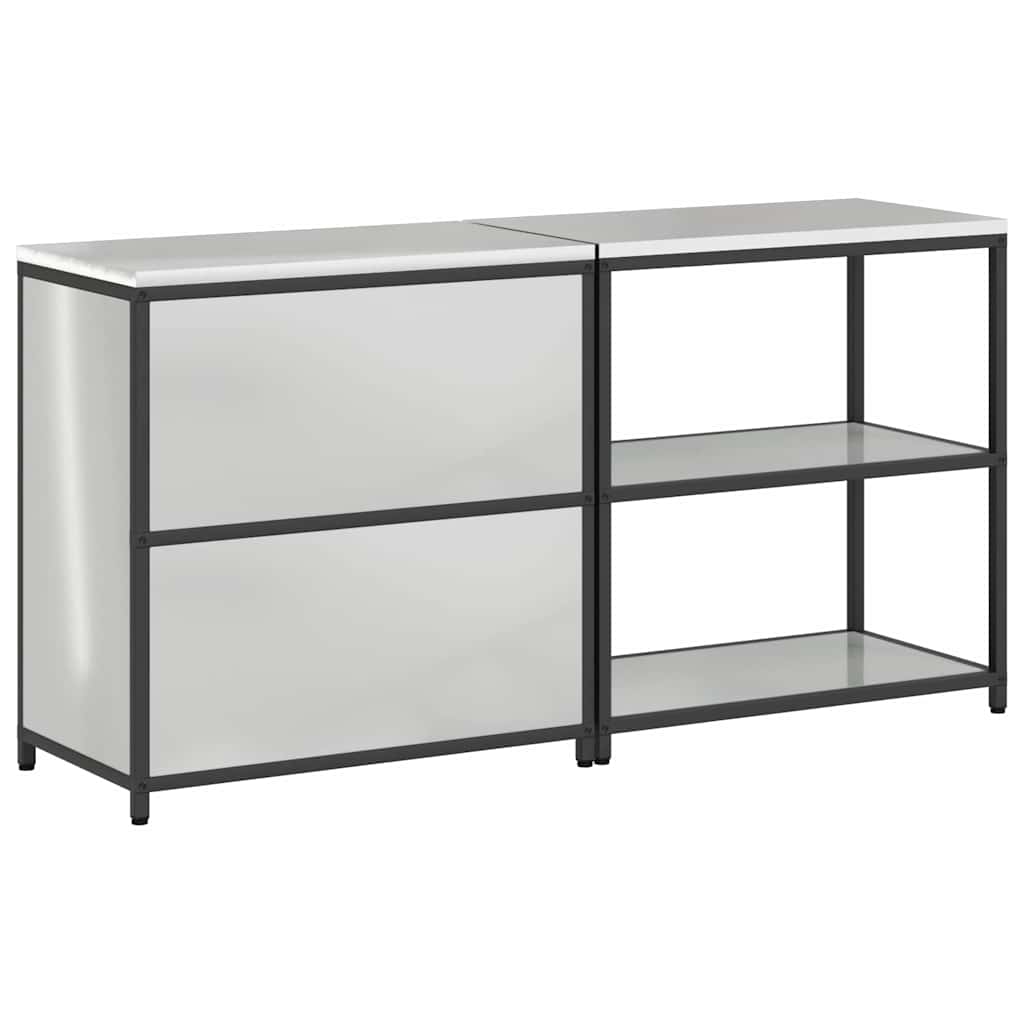 vidaXL Σετ Αποθήκευσης Κουζίνας 2 pcs Ασημί Επικαλυμμένος Χάλυβας