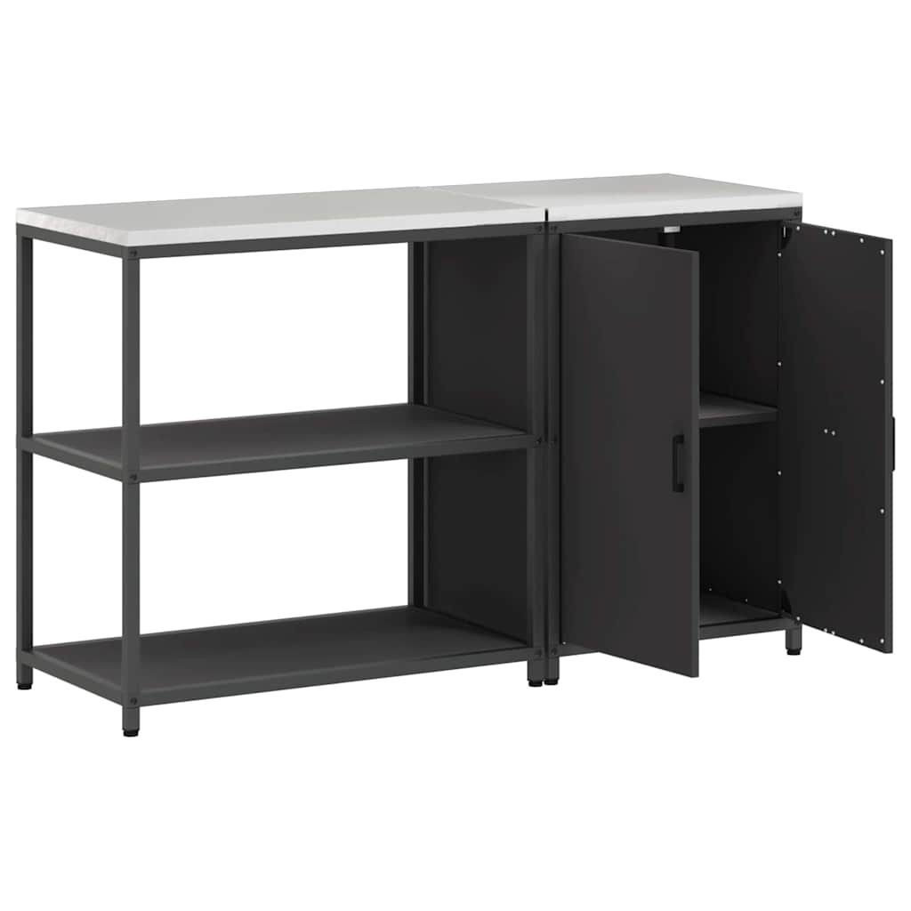 vidaXL Σετ Αποθήκευσης Κουζίνας HATTEM 2 pcs Μαύρο