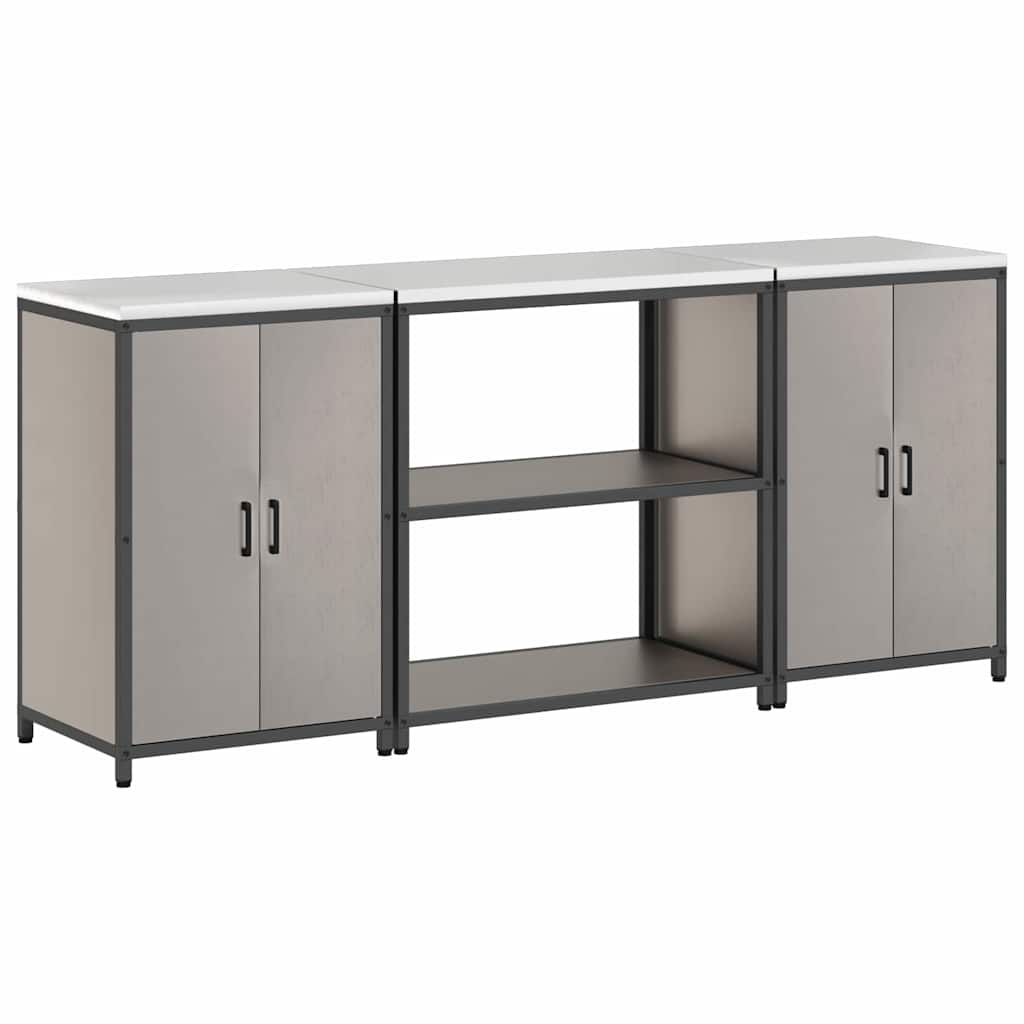 vidaXL Σετ Αποθήκευσης Κουζίνας 3 pcs Σκ rusty 210 x 50 x 92 εκ