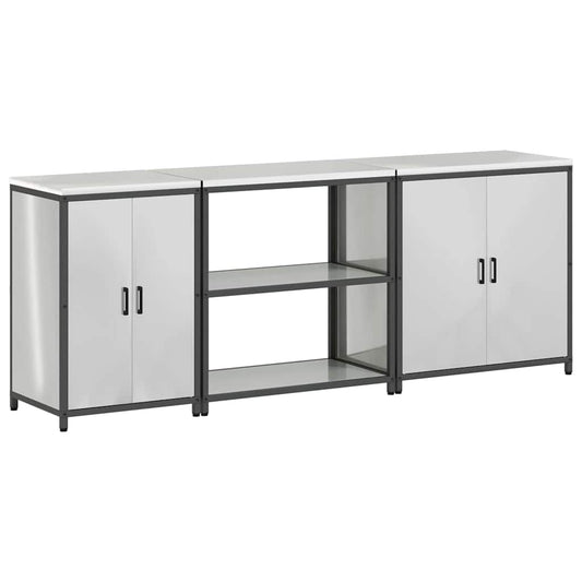 vidaXL Σετ Αποθήκευσης Κουζίνας HATTEM 3 pcs Ασημί