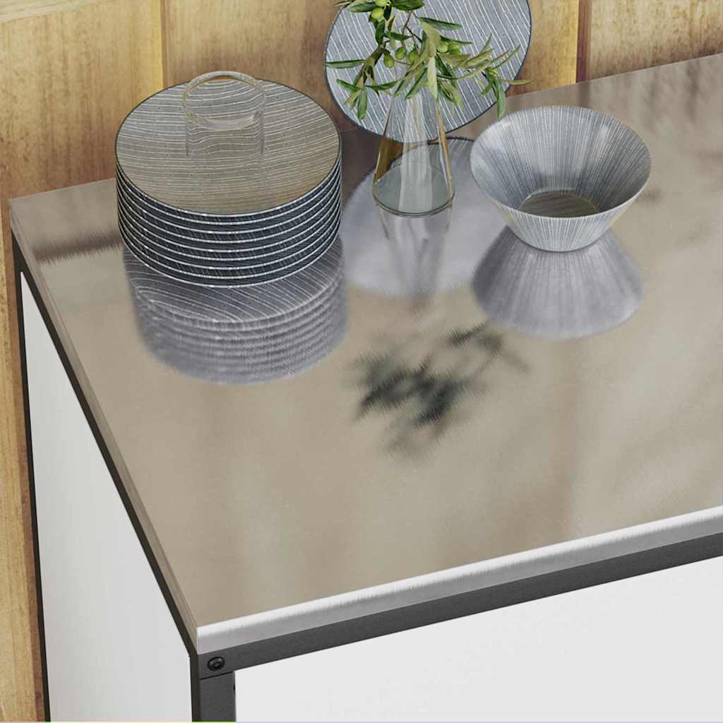 vidaXL Σετ Αποθήκευσης Κουζίνας με ράφι 2 pcs Λευκό 150 x 50 x 92 εκ.