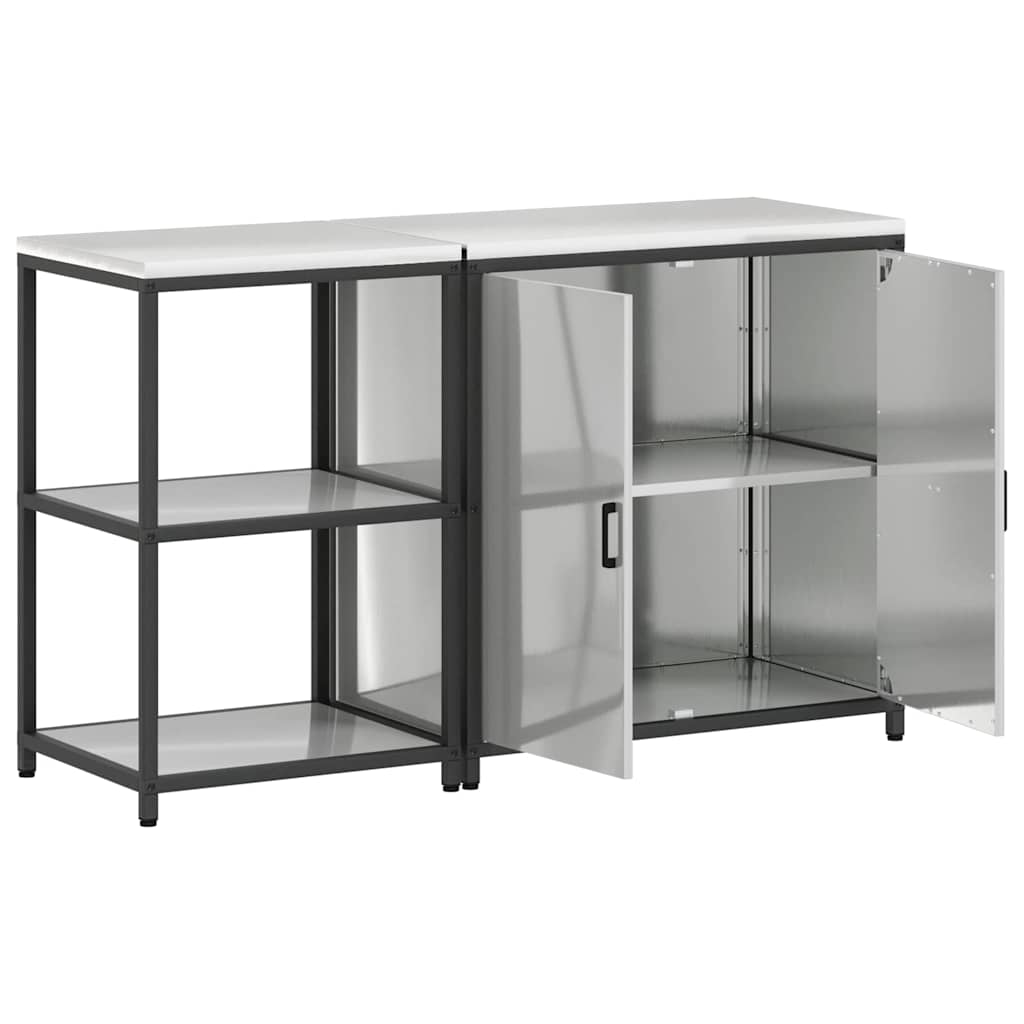 vidaXL Σετ Αποθήκευσης Κουζίνας HATTEM 2 pcs Ασημί