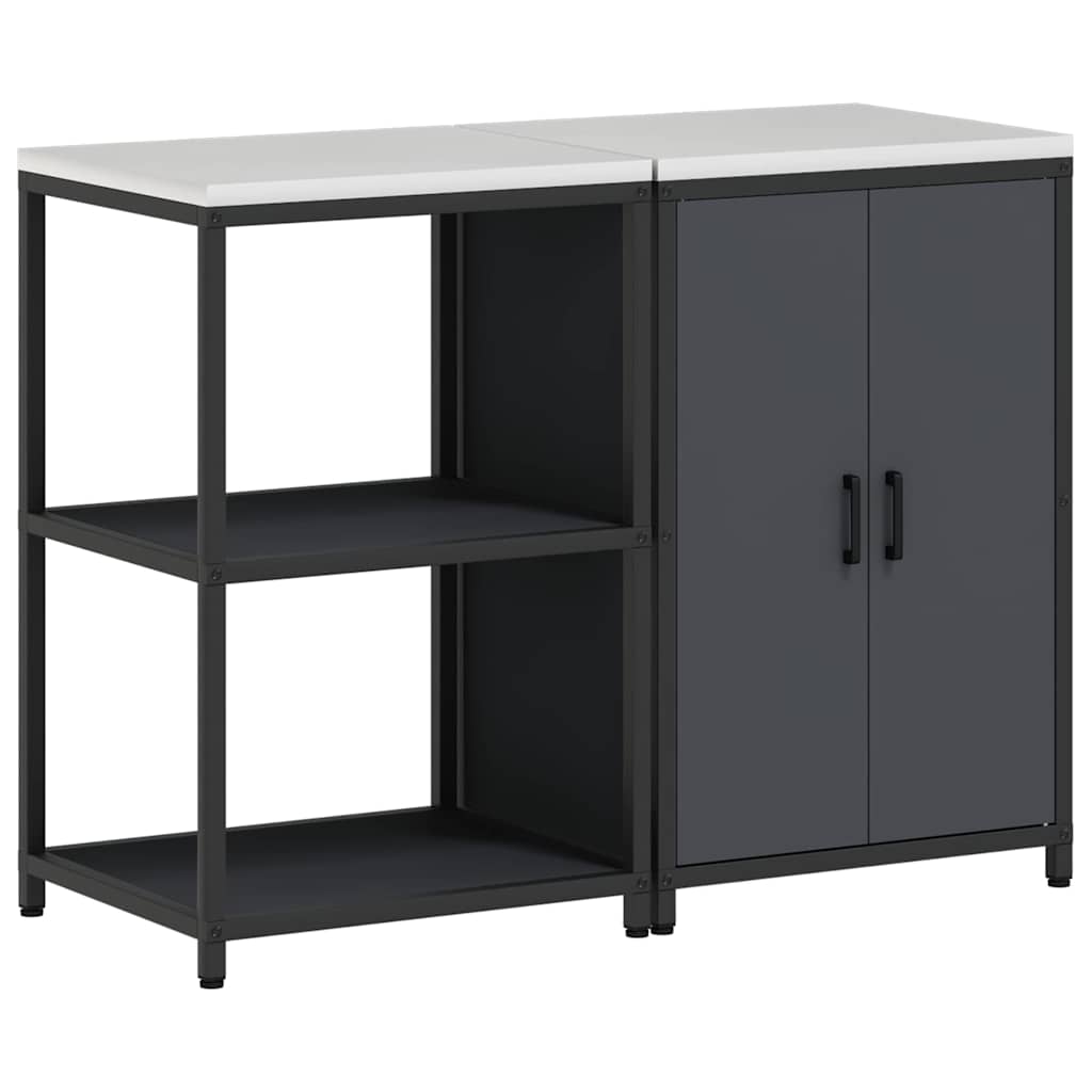 vidaXL Σετ Αποθήκευσης Κουζίνας HATTEM 2 pcs Ανθρακί