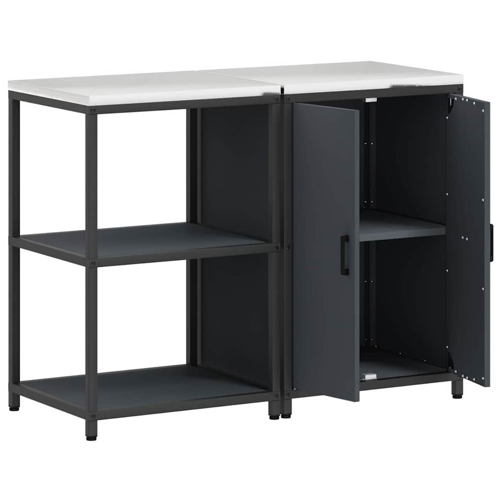 vidaXL Σετ Αποθήκευσης Κουζίνας HATTEM 2 pcs Ανθρακί