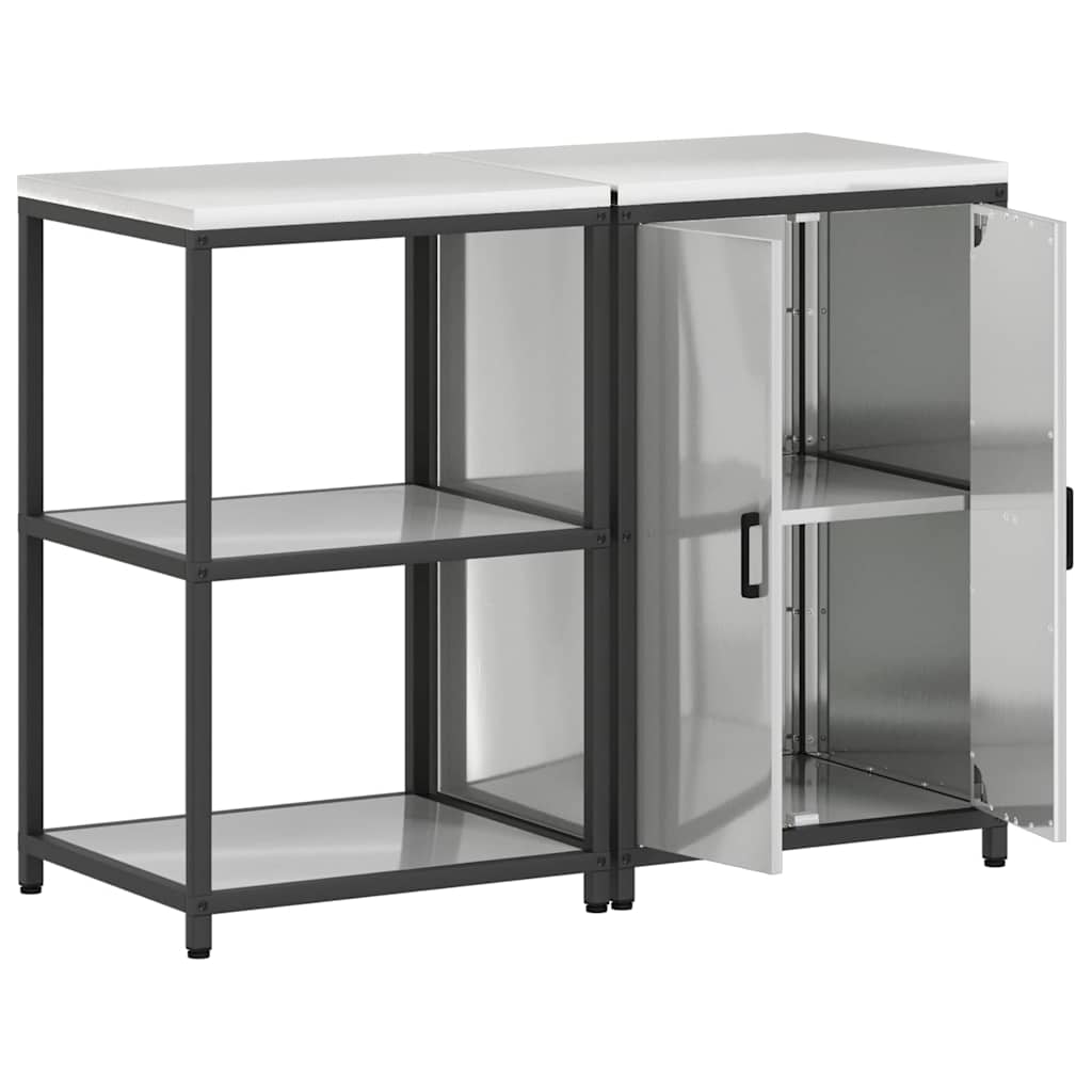 vidaXL Σετ Αποθήκευσης Κουζίνας HATTEM 2 pcs Ασημί