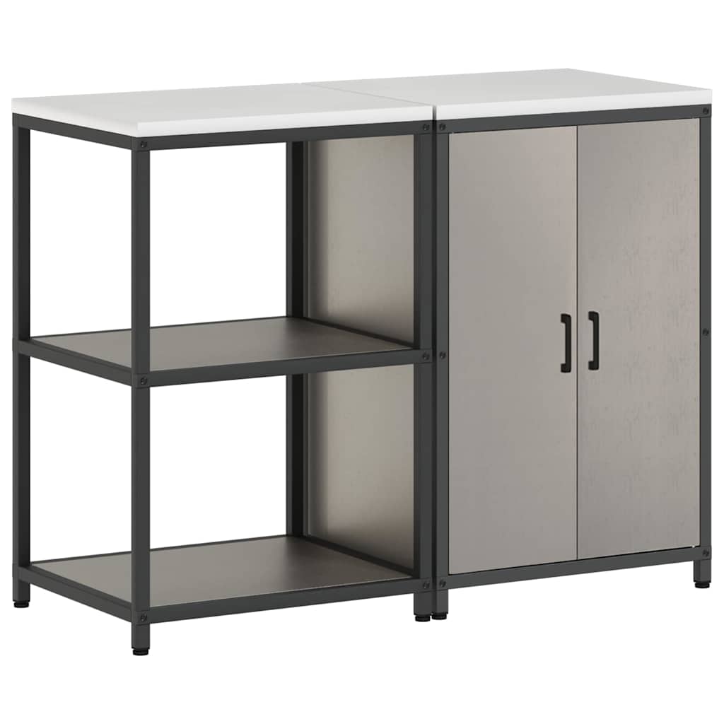 vidaXL Σετ Αποθήκευσης Κουζίνας 2 pcs Σκ rusty 120 x 50 x 92 εκ.