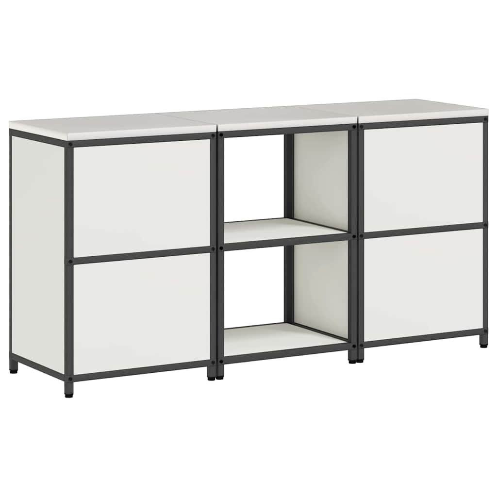 vidaXL Σετ Αποθήκευσης Κουζίνας με ράφι 3 pcs Λευκό 180 x 50 x 92 εκ.