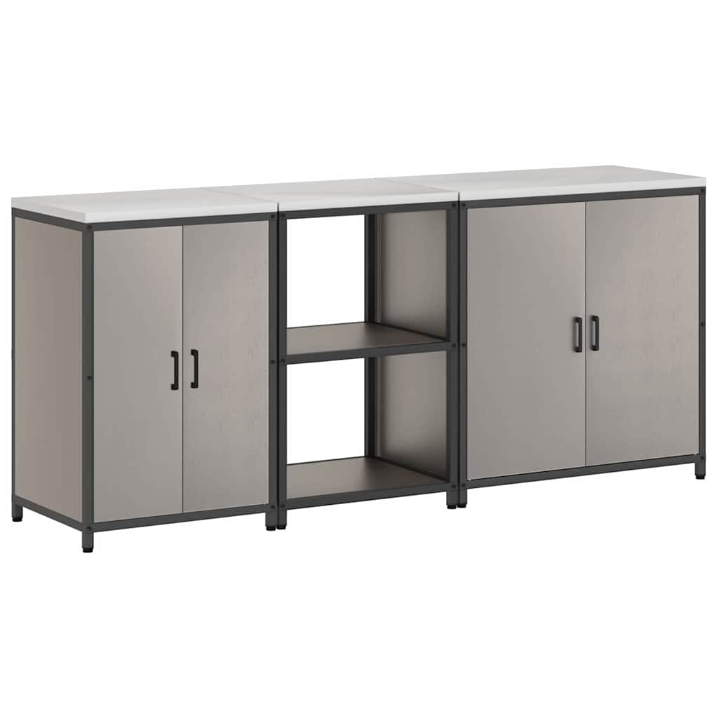 vidaXL Σετ Αποθήκευσης Κουζίνας 3 pcs Σκ rusty 210 x 50 x 92 εκ