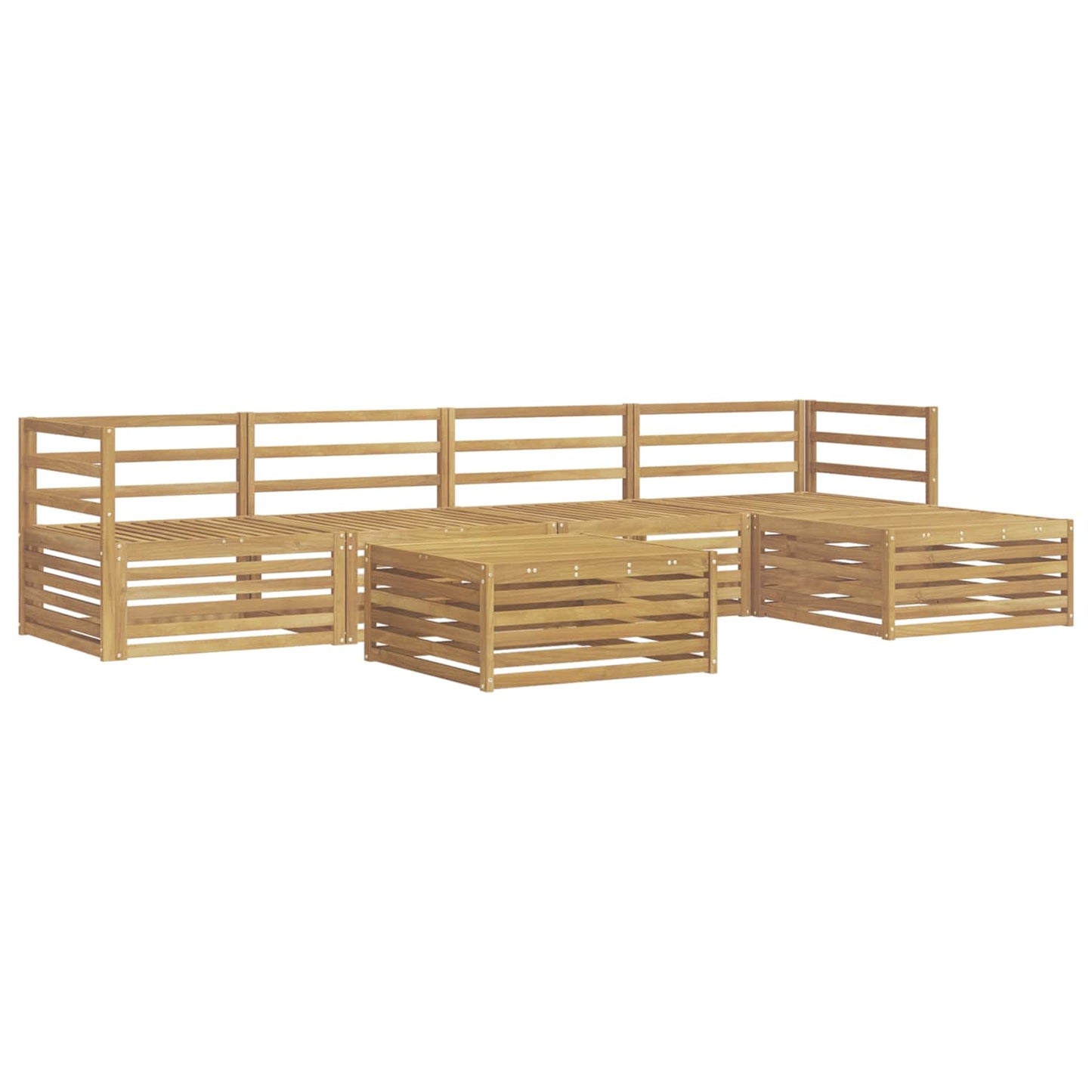 vidaXL Σειρά Καναπέ Εξωτερικού 6 pcs Λευκό 79 x 79 x 37 εκ