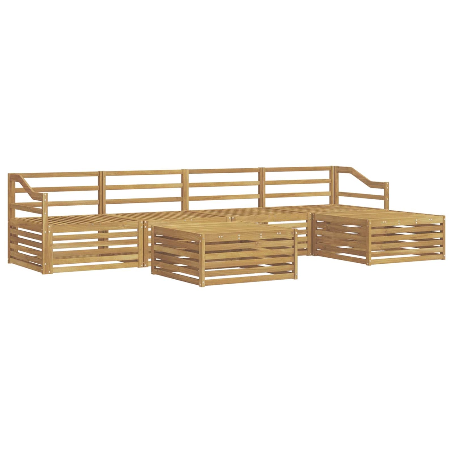 vidaXL Σειρά Καναπέ Εξωτερικού 6 pcs Λευκό 79 x 79 x 37 εκ