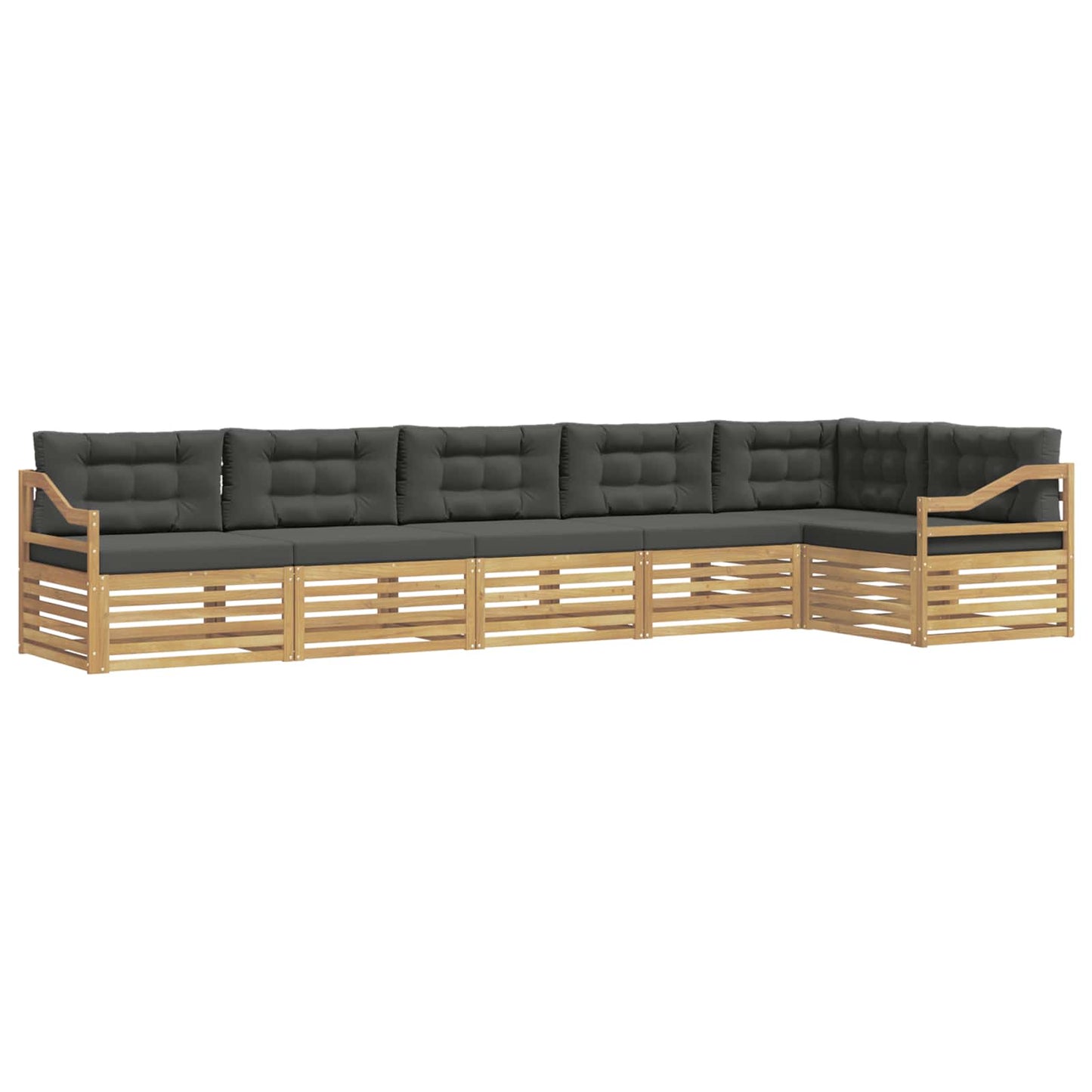 vidaXL Σειρά Καναπέ Εξωτερικού 6 pcs Άσπρο και Ανθρακί