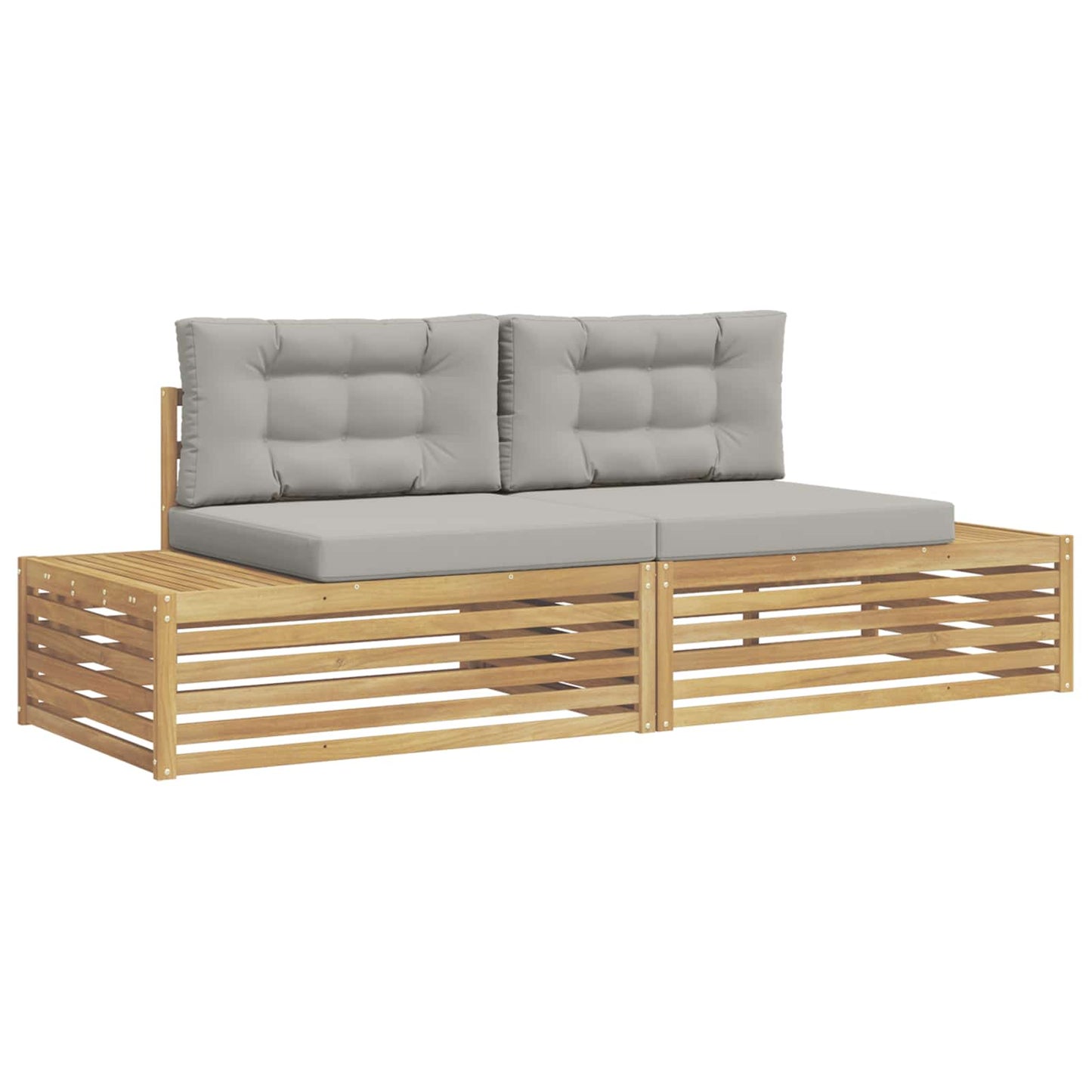 vidaXL Σειρά Καναπέ Εξωτερικού Λευκό 230,5 x 83 x 73 εκ Πολυεστέρας