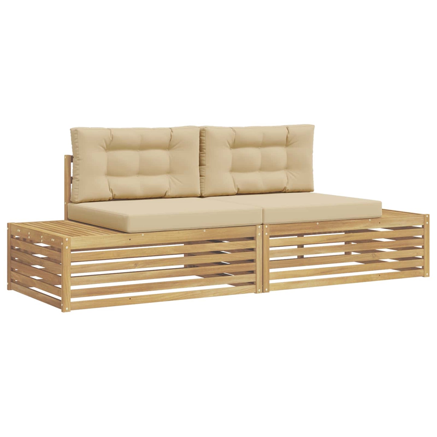 vidaXL Σειρά Καναπέ Εξωτερικού Λευκό 230,5 x 83 x 73 εκ Πολυεστέρας