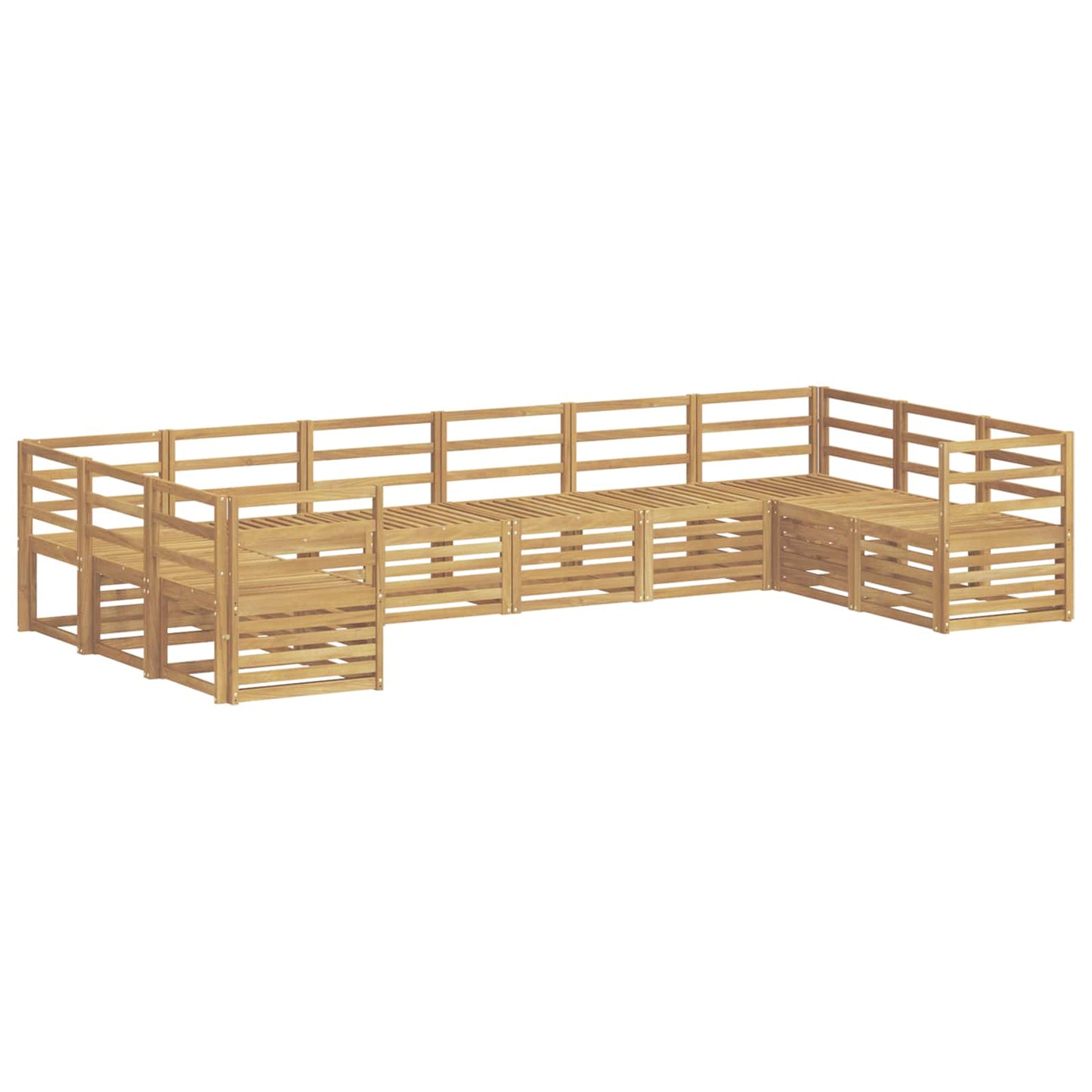 vidaXL Σειρά Καναπέ Εξωτερικού 10 pcs Λευκό 363 x 185,5 x 73 εκ.