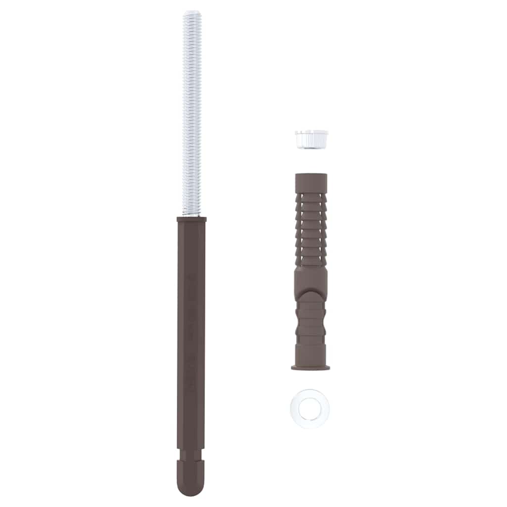 vidaXL Βραχίονες Floating Shelf 12 pcs Καφέ Ø10 x 170 mm Ατσάλι