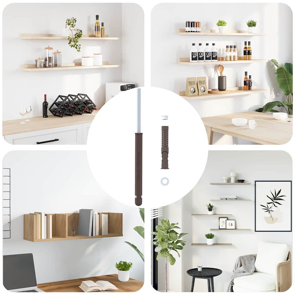 vidaXL Βραχίονες Floating Shelf 12 pcs Καφέ Ø14 x 210 mm Ατσάλι