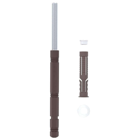 vidaXL Βραχίονες Floating Shelf 12 pcs Καφέ Ø14 x 210 mm Ατσάλι