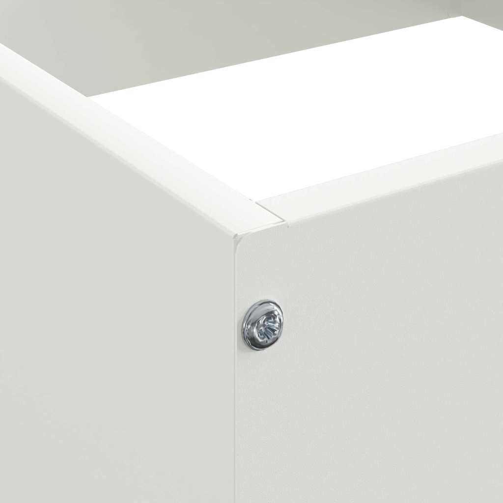 vidaXL Περίγραμμα γκαζόν Λευκό 40 x 40 x 13 cm Ατσάλι