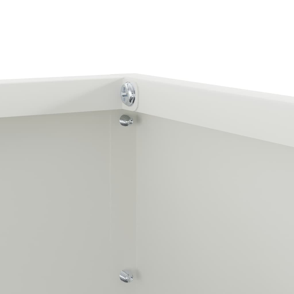 vidaXL Περίγραμμα γκαζόν Λευκό 40 x 40 x 13 cm Ατσάλι