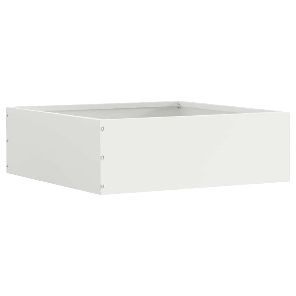 vidaXL Περίγραμμα γκαζόν Λευκό 40 x 40 x 13 cm Ατσάλι