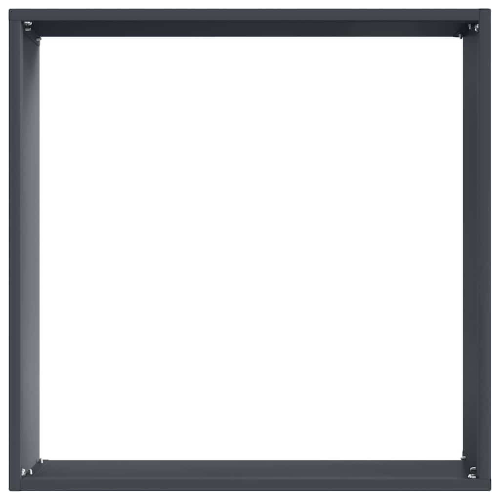 vidaXL Περίγραμμα γκαζόν Ανθρακί 40 x 40 x 13 cm Ατσάλι