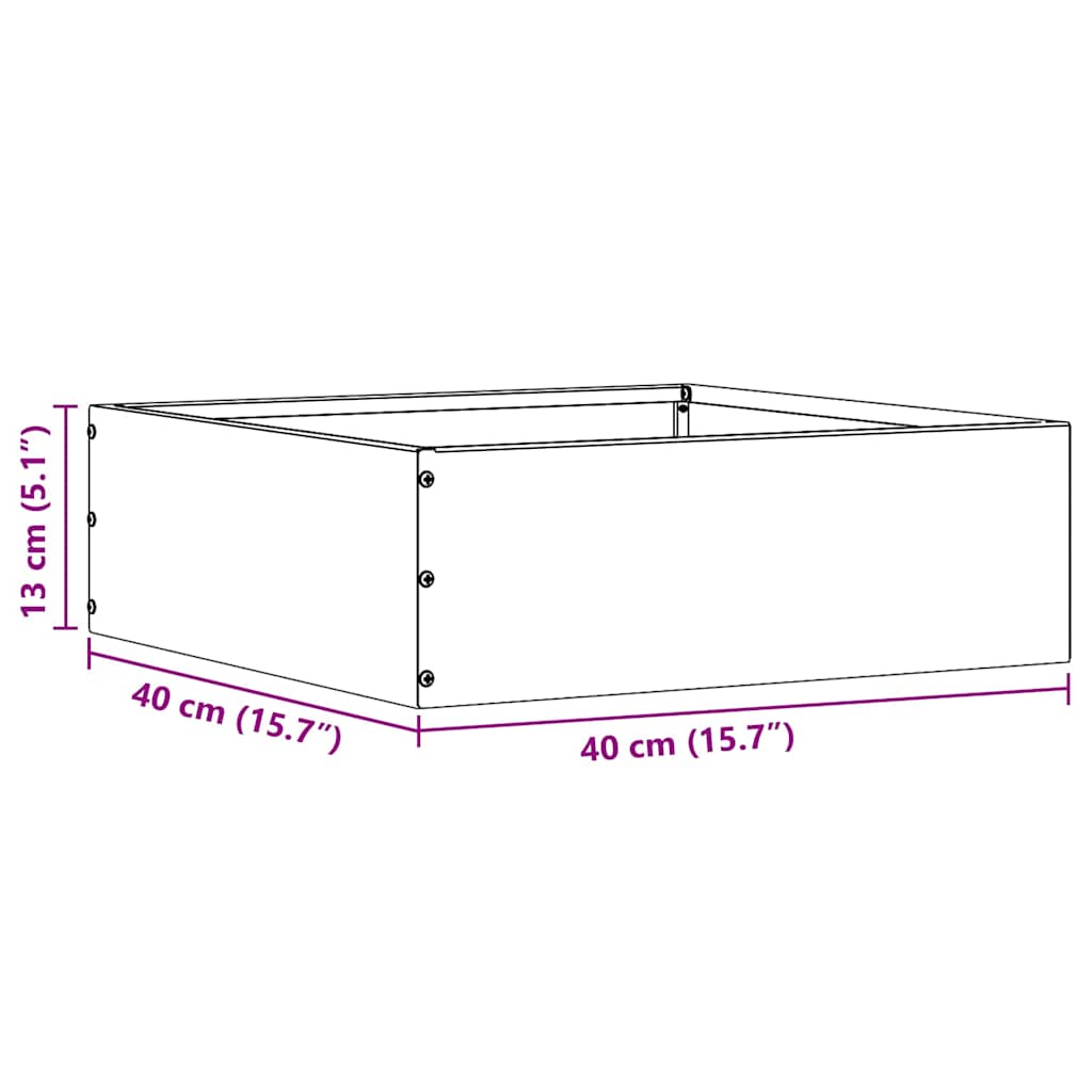 vidaXL Περίγραμμα γκαζόν 6 pcs Σκ rusty 40 x 40 x 13 cm