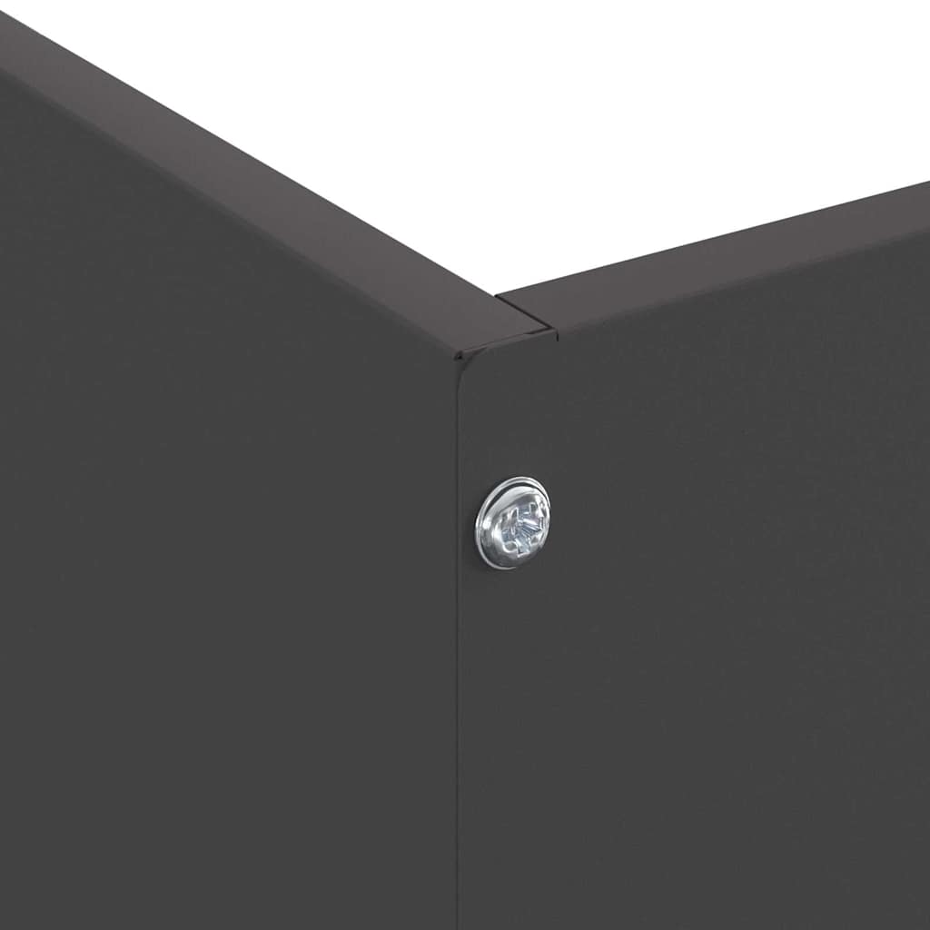 vidaXL Περίγραμμα γκαζόν Μαύρο 50 x 50 x 13 εκ Ατσάλι