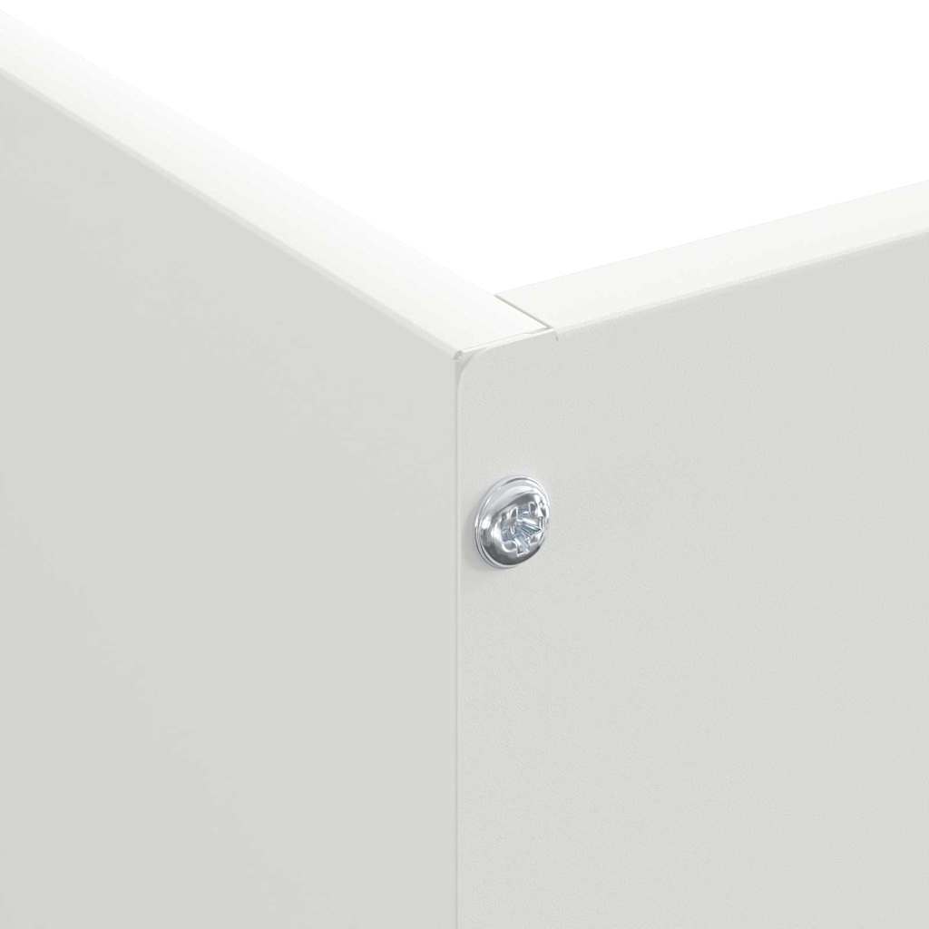 vidaXL Περίγραμμα γκαζόν Λευκό 50 x 50 x 13 εκ Ατσάλι