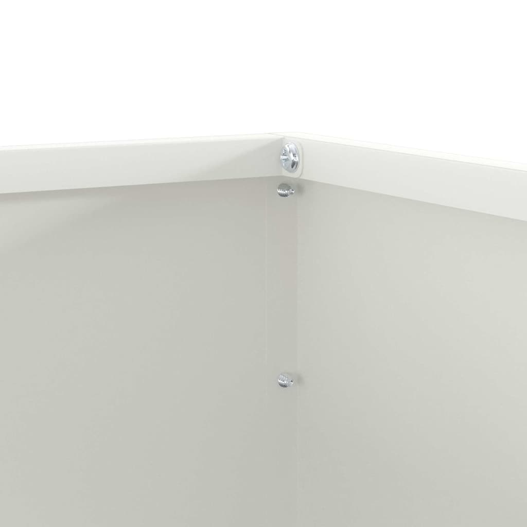 vidaXL Περίγραμμα γκαζόν Λευκό 50 x 50 x 13 εκ Ατσάλι