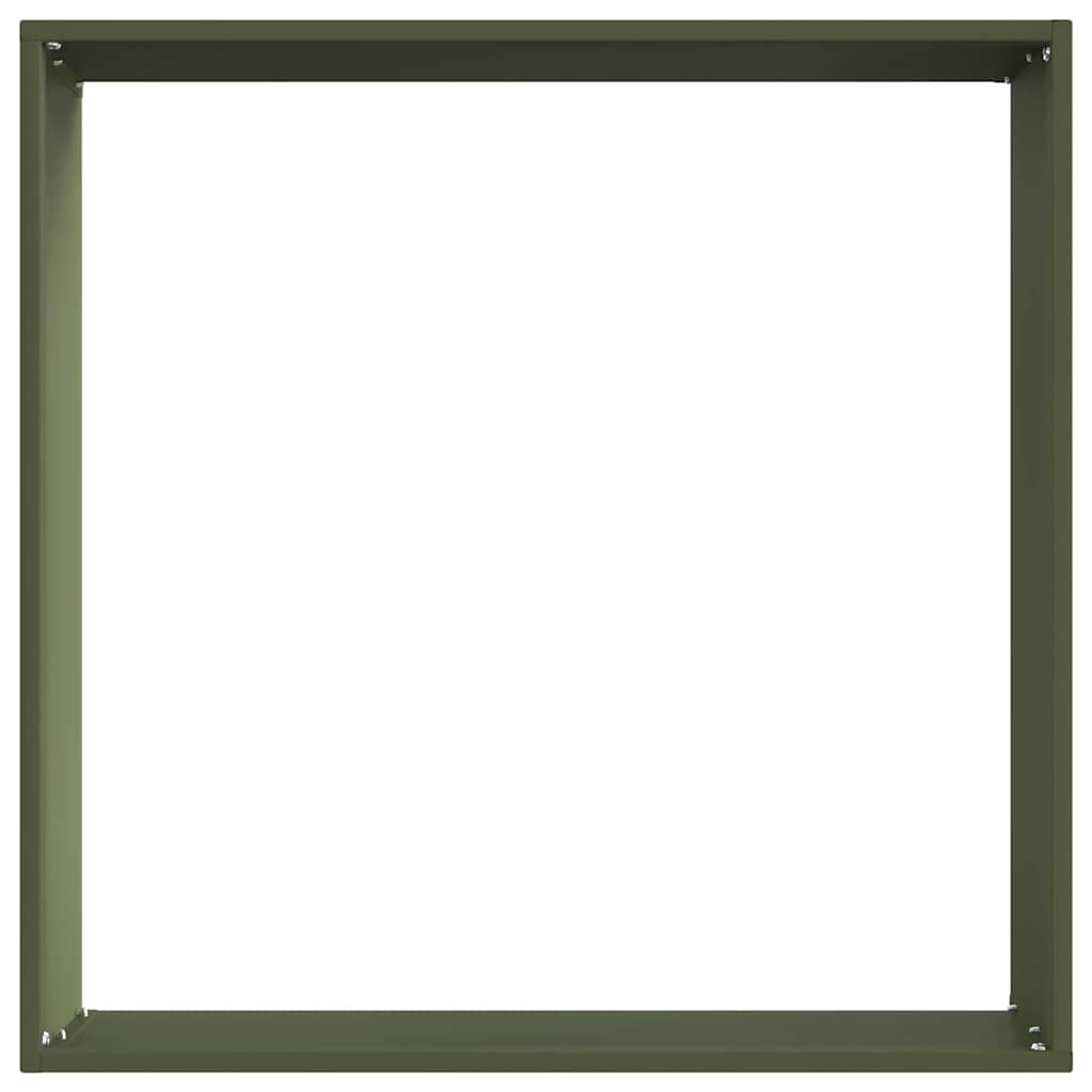 vidaXL Περίγραμμα γκαζόν Λαδί 50 x 50 x 13 εκ Ατσάλι