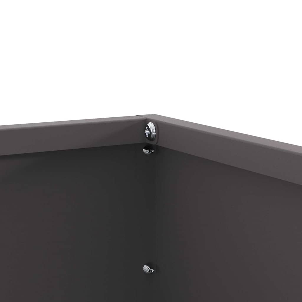 vidaXL Περίγραμμα γκαζόν 6 pcs Μαύρο 60 x 60 x 13 εκ Ατσάλι