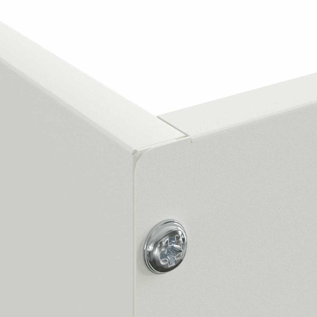 vidaXL Περίγραμμα γκαζόν Λευκό 60 x 60 x 13 εκ Ατσάλι