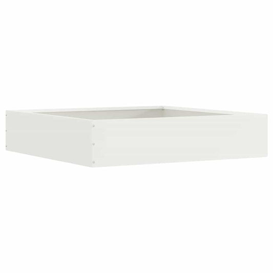 vidaXL Περίγραμμα γκαζόν Λευκό 60 x 60 x 13 εκ Ατσάλι