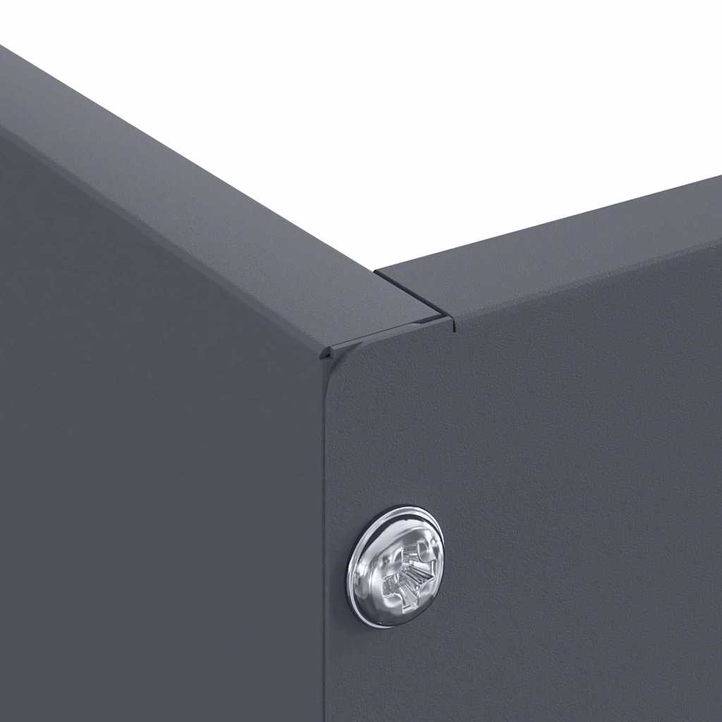 vidaXL Περίγραμμα γκαζόν Ανθρακί 60 x 60 x 13 εκ Ατσάλι