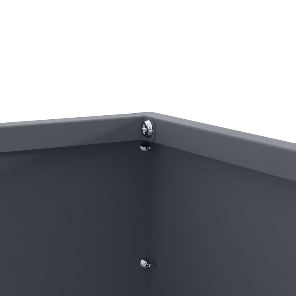 vidaXL Περίγραμμα γκαζόν 6 pcs Ανθρακί 60 x 60 x 13 εκ Ατσάλι