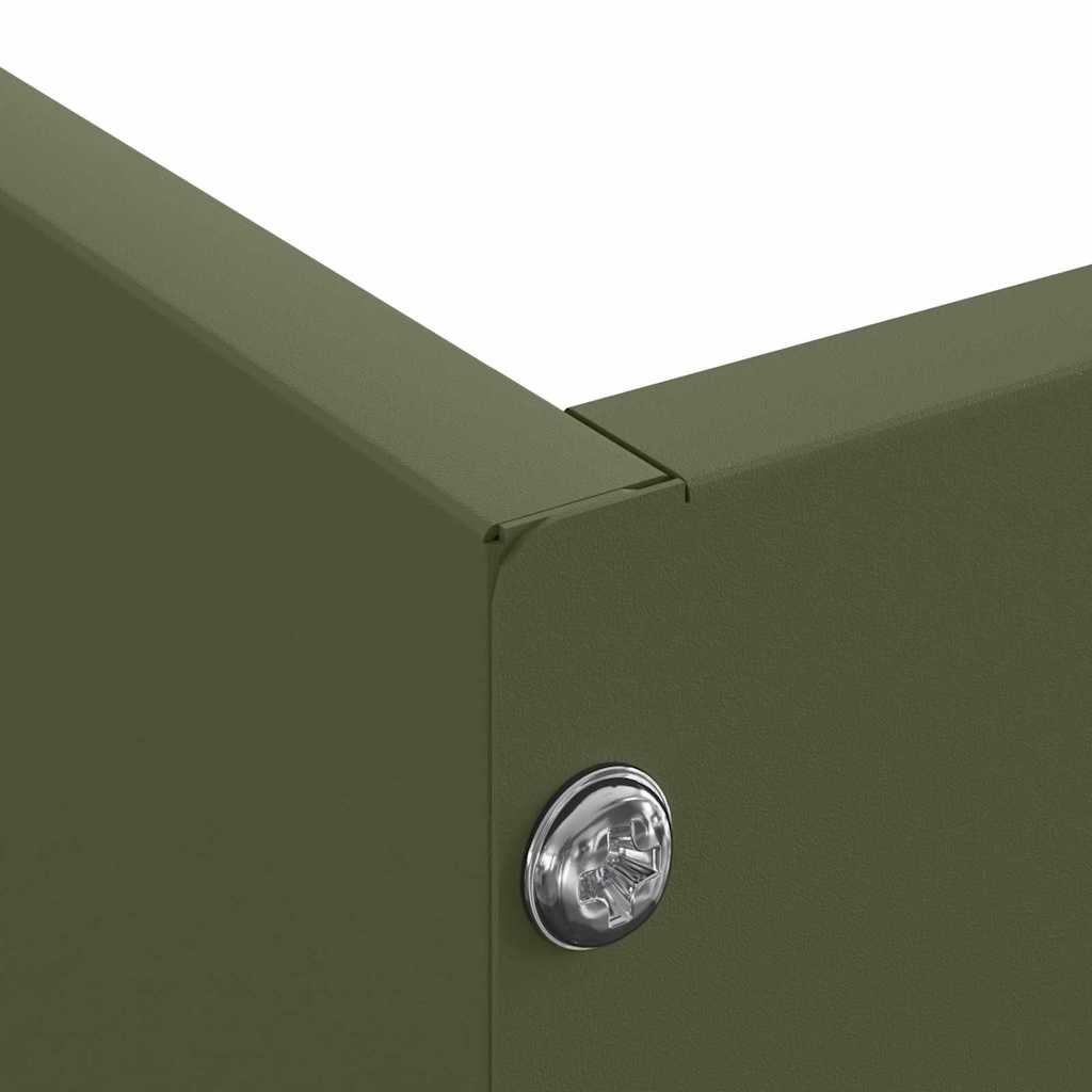 vidaXL Περίγραμμα γκαζόν 6 pcs Ελιά Πράσινη 60 x 60 x 13 εκ Ατσάλι