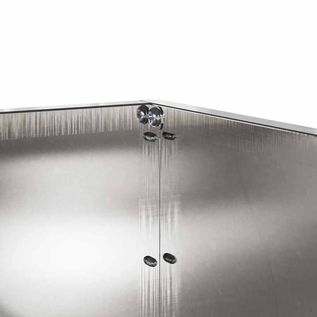 vidaXL Περίγραμμα γκαζόν Ασημί 60 x 60 x 13 εκ Ανοξείδωτο ατσάλι