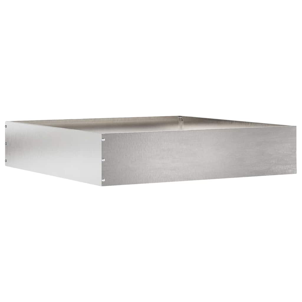 vidaXL Περίγραμμα γκαζόν 6 pcs Ασημί 60 x 60 x 13 εκ Ανοξείδωτο ατσάλι