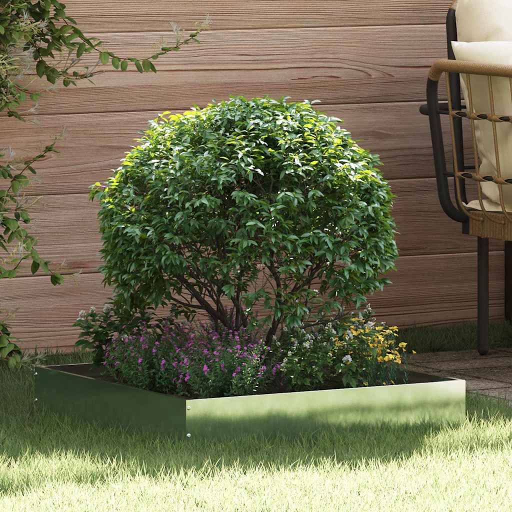 vidaXL Περίγραμμα γκαζόν 6 pcs Ασημί 60 x 60 x 13 εκ