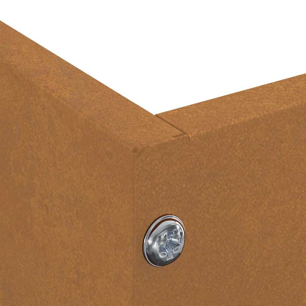 vidaXL Περίγραμμα γκαζόν Σκ rusty 60 x 60 x 13 εκ