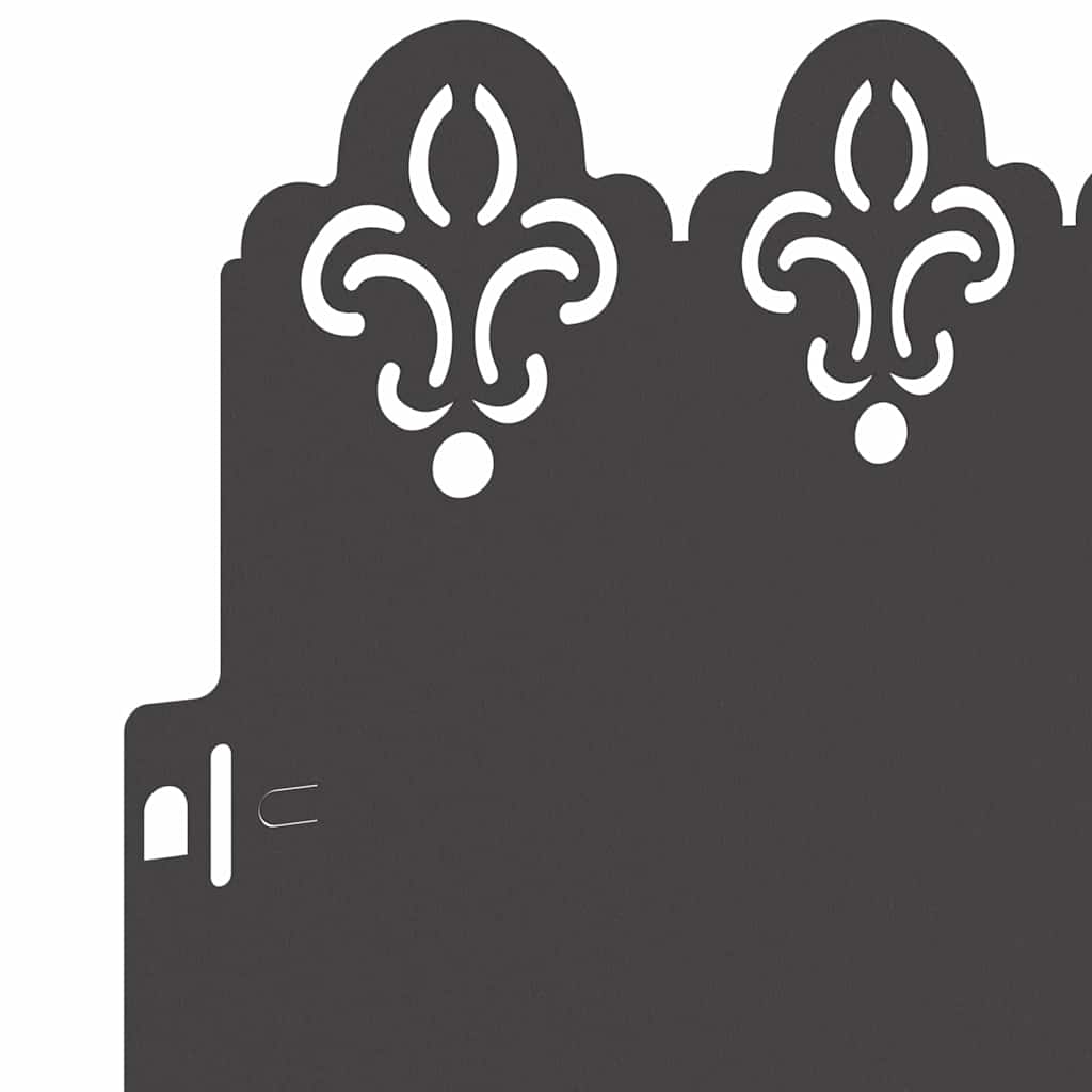 vidaXL Περιγράμματα γκαζόν 30 pcs Μαύρο 103 x 0,05 x 22 εκ Ατσάλι