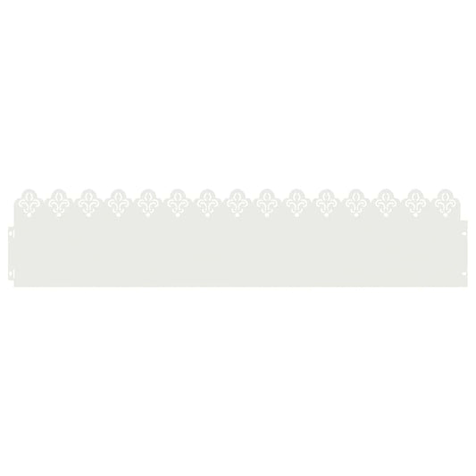 vidaXL Περιγράμματα γκαζόν 30 pcs Λευκό 103 x 0,05 x 22 εκ Ατσάλι