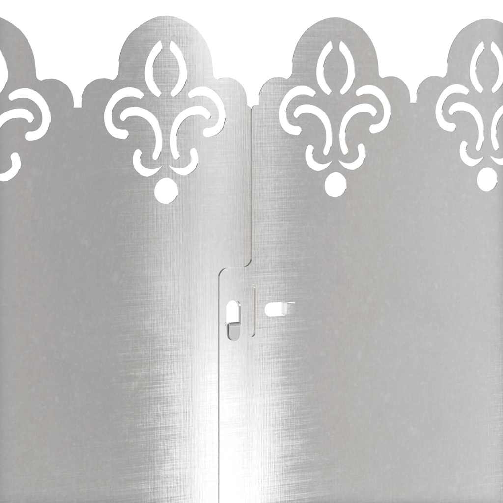 vidaXL Περιγράμματα γκαζόν 30 pcs Ασημί 103 x 0,05 x 22 εκ