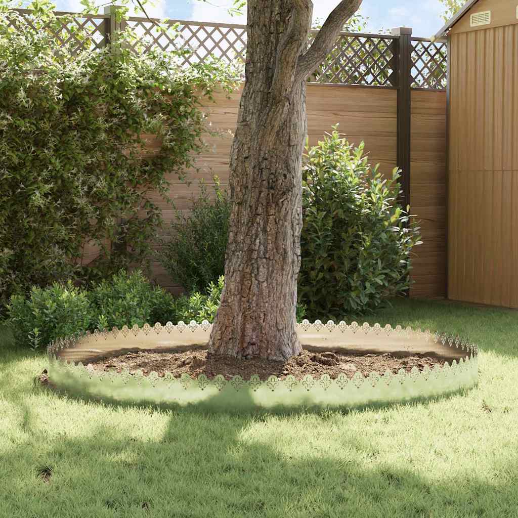 vidaXL Περιγράμματα γκαζόν 30 pcs Ασημί 103 x 0,05 x 22 εκ