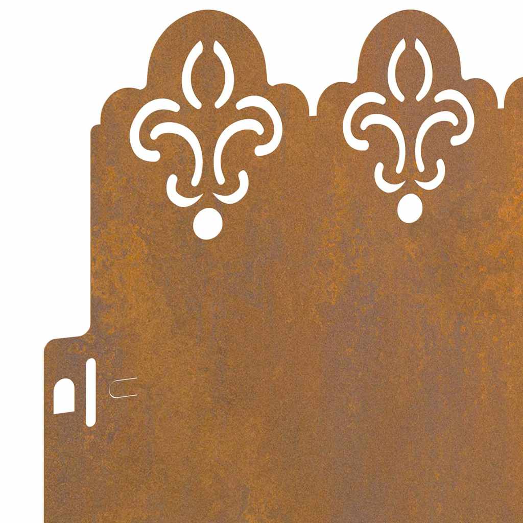 vidaXL Περιγράμματα γκαζόν 10 pcs Σκ rusty 103 x 0,05 x 22 εκ