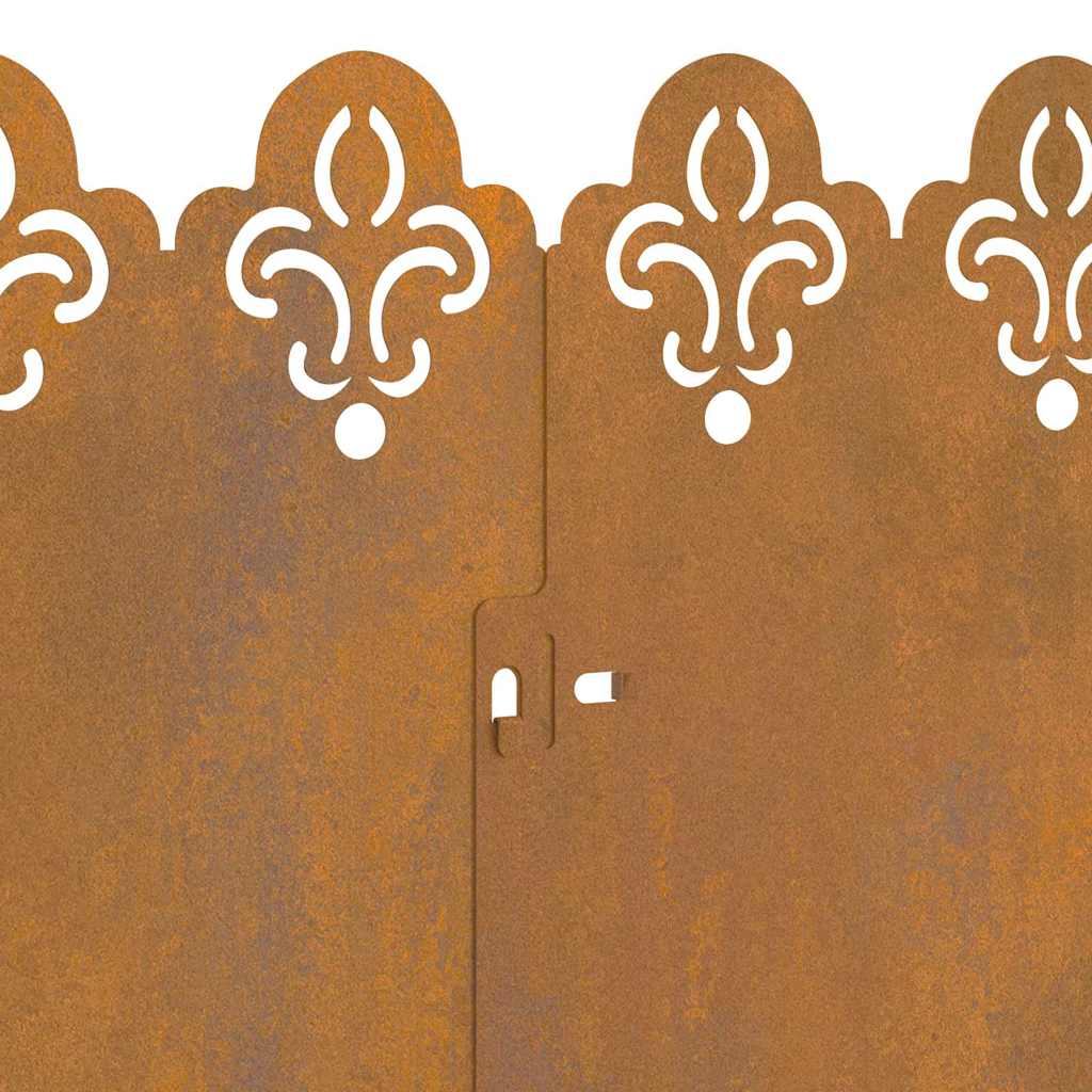 vidaXL Περιγράμματα γκαζόν 10 pcs Σκ rusty 103 x 0,05 x 22 εκ