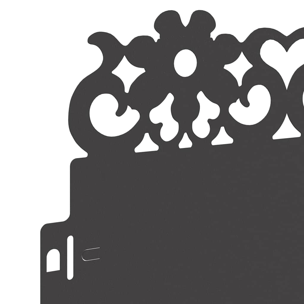 vidaXL Περιγράμματα γκαζόν 10 pcs Μαύρο 103 x 0,05 x 22 εκ Ατσάλι