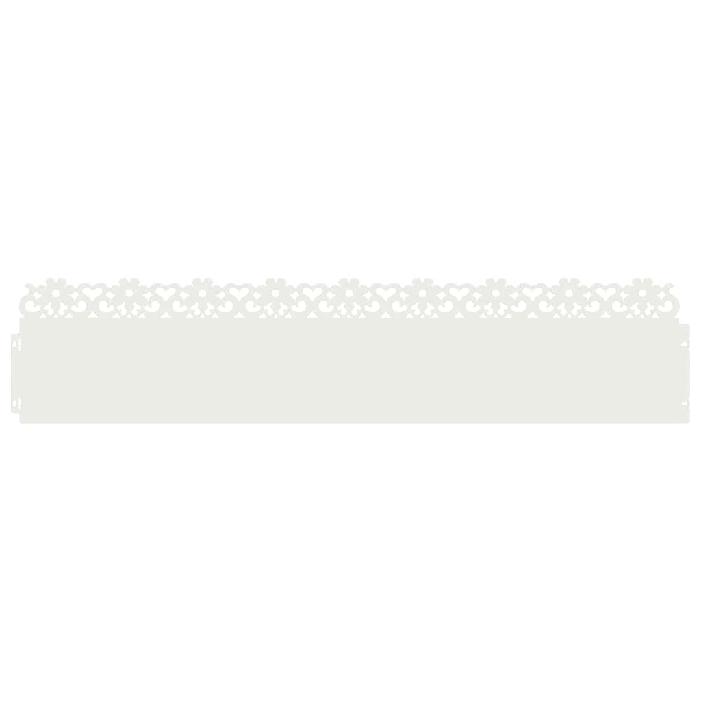 vidaXL Περιγράμματα γκαζόν 10 pcs Λευκό 103 x 0,05 x 22 εκ Ατσάλι