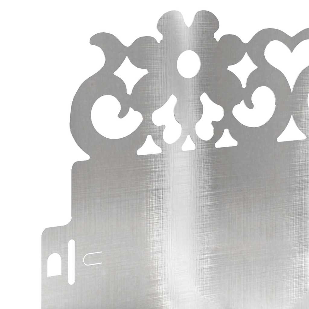 vidaXL Περιγράμματα γκαζόν 10 pcs Ασημί 103 x 0,05 x 22 εκ