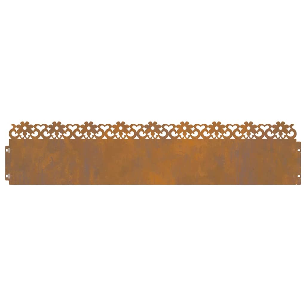 vidaXL Περιγράμματα γκαζόν 10 pcs Σκ rusty 103 x 0,05 x 22 εκ